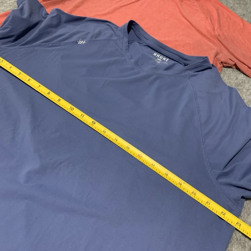 Lot of 2 - RHONE Men's Reign Short Sleeve Shirts Athleisure Comfort Red Blue XL - Picture 9 of 16